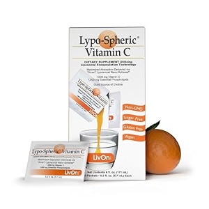 livon laboratories asterveda lypo-spheric vitamin c supplementsliposomal encapsulation technologysupports natural collagen productionsupports immune systemrich in antioxidants 30 packets