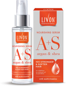 livon professional nourishing serum for women  men  with argan shea  multivitamins 100 ml