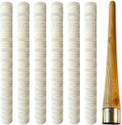 LIVOX White Thunderblade Texture Cricket Bat 6 Grips and One Wooden Grip Cone Ultra Tacky