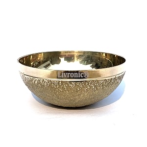 livronic bronze kansa vatki cup with scrub surface ayurvedic detox foot massager relaxation amp deep cleaning ancient indian technique ayurvedic kansa vatki foot massager pack of 1