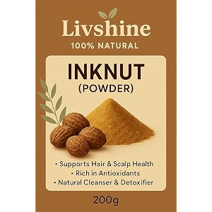 livshine natural dried whole haritakiharadinknut powder for dark circles 200 grams