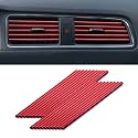 LivTee 20 Pieces Car Air Conditioner Decoration Strip for Vent Outlet, Universal Waterproof Bendable Air Vent Outlet Trim Decoration, Car Interior Accessories (Red)