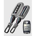 LivTee LivTee Premium Metal Key Cover for Kia Seltos, Carens, Sonet - 4 Button Smart Key (B-Kia)