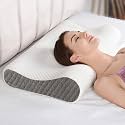 LivTee Memory Foam Pillow,Contour Cervical Orthopedic Supports Neck Pain and Shoulder Pain for Sleeping,Ergonomic Cervical Pillow Neck Support Pillow for Side Back (Lt-Sado Dark Grey Pillow)