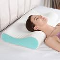 LivTee Memory Foam Pillow,Contour Cervical Orthopedic Supports Neck Pain and Shoulder Pain for Sleeping,Ergonomic Cervical Pillow Neck Support Pillow for Side Back (Lt-Sado SkyBlue Pillow)