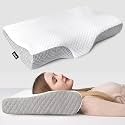 LivTee Memory Foam Pillow,Contour Cervical Orthopedic Supports Neck Pain and Shoulder Pain for Sleeping,Ergonomic Cervical Pillow Neck Support Pillow for Side Back (Lt-Light Grey Khada Pillow)
