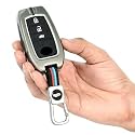 LivTee Metal Silicon Key Cover Compatible with Maruti Suzuki jimny Baleno Grand Vitara XL6 Swift New Brezza 2022 Ertiga Dzire 2 Button Key Special Feature Visibilitye in Low-Ligh Condition (B-Suzuki)