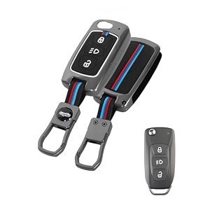 livtee metal shell silicone key cover compatible with tata tiago  nexon  altroz  safari  storme  zest  bolt  tigor  punch  hexa  3 button flip remote key cover for tatamulticolor b-tata
