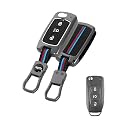 LivTee Metal Shell Silicone Key Cover Compatible with Tata Tiago | Nexon | Altroz | Safari | Storme | Zest | Bolt | Tigor | Punch | Hexa | 3 Button Flip Remote Key Cover for Tata,Multicolor (B-Tata)