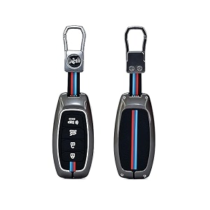 livtee metal silicon key cover compatible with maruti suzuki jimny baleno grand vitara xl6 swift new brezza 2022 ertiga dzire 2 button key special feature visibilitye in low-ligh condition b-suzuki