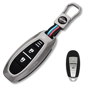 livtee metal soft car key cover shell with keychain amp full protection compatible with maruti suzuki ignis  s cross  baleno  ciaz  vitara brezza  swift smart key cover c-suzuki brezza
