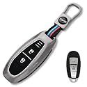 LivTee Metal Soft Car Key Cover Shell with Keychain &amp; Full Protection Compatible with Maruti Suzuki Ignis | S Cross | Baleno | Ciaz | Vitara Brezza | Swift Smart Key cover (C-Suzuki Brezza)