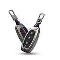 LivTee Metal Soft Car Key Cover Shell with Keychain &amp; Full Protection Compatible with Hyundai Verna, Kona, i20 2019, 2020, 2021, 2022, 2023, 2024 3 Button Smart Key (Hyundai Verna)