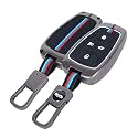 LivTee Premium Metal Key Cover Compatible with Tata Harrier | Safari | Nexon | Altroz | Tigor | EV | Punch | Tiago EV Electric - 4 Button Smart Key Only (Tata)