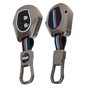 livtee metal silicon key cover compatible with maruti suzuki jimny baleno grand vitara xl6 swift new brezza 2022 ertiga dzire 2 button key special feature visibilitye in low-ligh condition b-suzuki