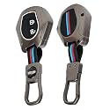 LivTee Metal Silicon Key Cover Compatible with Maruti Suzuki jimny Baleno Grand Vitara XL6 Swift New Brezza 2022 Ertiga Dzire 2 Button Key Special Feature Visibilitye in Low-Ligh Condition (B-Suzuki)