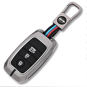 livtee premium metal key cover for kia seltos carens sonet - 3 button smart keykia 3 button up smart
