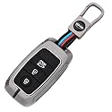 LivTee Premium Metal Key Cover for Kia Seltos, Carens, Sonet - 3 Button Smart Key(kia 3 Button up Smart)