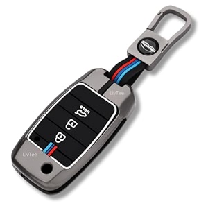 livtee metal silicon key cover compatible with maruti suzuki jimny baleno grand vitara xl6 swift new brezza 2022 ertiga dzire 2 button key special feature visibilitye in low-ligh condition b-suzuki