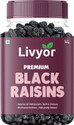 LIVYOR Afghani Seedless Black Raisins Dry