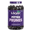 Livyor Premium Pitted Prunes for eating - 1kg | Healthy Snack | Seedless | Dried Plums | Source of Fibre | High in Vitamins | Rich in Pottasium | Pack of 1