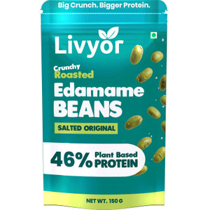 LIVYOR Roasted Edamame Beans Salted Original