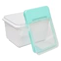 Livzing Plastic 10 Kg Kitchen Food Storage Container With Measuring Cup Storage Organizer-Rice Storage Container-Leak Proof Grain Rice Box For Flour, Snacks Cereal Bean-Pack Of 1-Blue