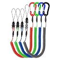 Retractable Coiled Lanyards with Detachable Buckle