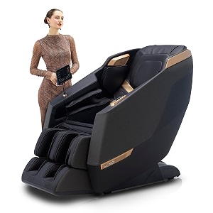 lixo li4405 neo full body massage chair for home  4d mechanism  24 auto programs  sl track  dual zero gravity  voice control  heating  bluetooth  foot rollers  touch controller - black