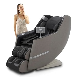 lixo - li4411 home collection 4d massage chair for full body with 22 auto wellness programs sl track voice control tablet controller mechanical massage hands and multiple zero-gravity grey