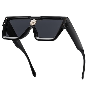 LIXX Retro Millionaire Sunglasses Square Metal punk