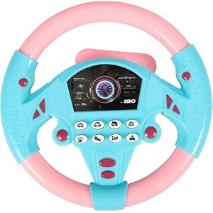 steering wheel toy simulate driving car copilot steering wheel electric baby toys with sound driving vocal toy kids musical educational stroller multicolor color  pack of 1  multi