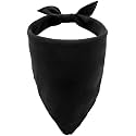LJBFNN Black Bandanas for Men Women, 22" x 22" Mens Bandana Handkerchiefs
