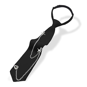 LJBFNN Pre-Tied Ties for Women with Metal