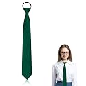LJBFNN Womens Black Tie, Skinny Zipper Ties for Women Bolo Uniform Necktie