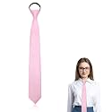 LJBFNN Womens Black Tie, Skinny Zipper Ties for Women Bolo Uniform Necktie