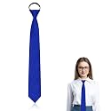 LJBFNN Womens Black Tie, Skinny Zipper Ties for Women Bolo Uniform Necktie