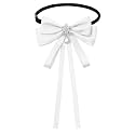 LJBFNN Womens Bow Tie, Clip on Bow Ties for Women Pre Tied Bowtie Ribbon Rhinestone Neck Ties for Shirt Uniform Wedding
