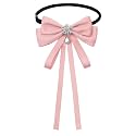 LJBFNN Womens Bow Tie, Clip on Bow Ties for Women Pre Tied Bowtie Ribbon Rhinestone Neck Ties for Shirt Uniform Wedding