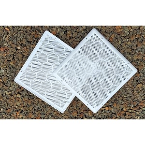 exhaust fanchimney vent pipewall air vent cover and mosquito net dust controller material - polypropylene color - white 12 inch square 2 piece
