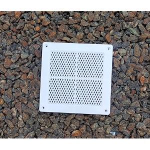 wall exhaust fan chimney vent pipe cover mosquito net dust controllersquare type air vent grille cover ducting - white 7 inch square - 1 piece