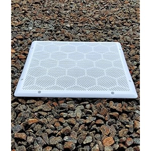 wall exhaust fan chimney vent pipe cover mosquito net dust controllersquare type air vent grille cover ducting - white color 12 inch square - 2 piece