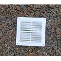 Wall Exhaust Fan Chimney Vent Pipe Cover Mosquito Net Dust Controller/Square Type Air Vent Grille Cover Ducting - White 7 Inch Square - 1 Piece