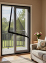 lkg enterprises LKG 4*5 BLACK WIN NET Polyester Washable Adults Mosquito Net