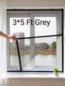 lkg enterprises LKG 3*5 GREY WIN NET Polyester Washable Adults Mosquito Net
