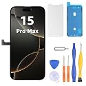 LL TRADER Screen Replacement for iPhone 15 pro max 6.7" LCD Retina FHD Display COF Touch Screen Digitizer with Repair Tool Kits, Waterproof Tape, Screen Protector (Truetone programable) 2026 new