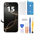 LL TRADER Screen Replacement for iPhone 15 6.1" FHD with Repair Kits
