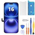 LL TRADER Screen Replacement for iPhone 16 6.1" FHD with Repair Kits