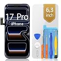 LL TRADER Screen Replacement for iPhone 17 Pro 6.3" FHD with Repair Kits