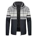 LLdress Mens Knit Cardigan Sweaters Sherpa Lined
